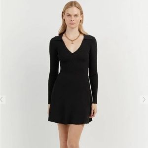 DISSH Fenton Black Sleeved Mini Dress